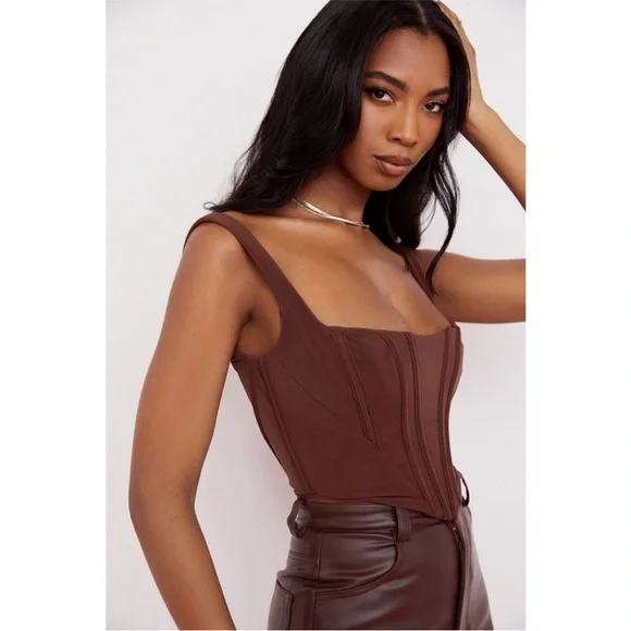 NEW House of CB Ninetta Top Chocolate Brown XS - Picture 8 of 17